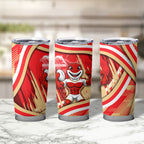 Dolphins Rugby Mascot Tumbler Cup Fierce Athlete Graphic in Sports Style