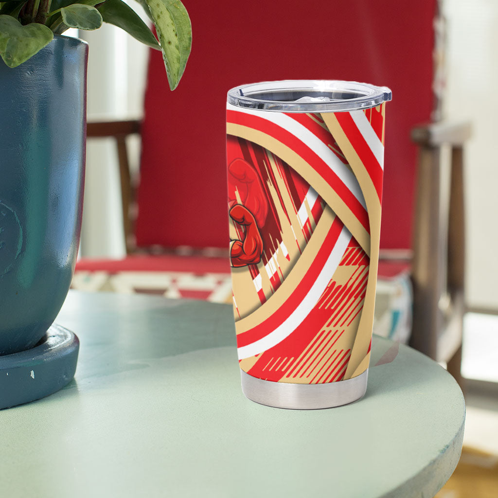 Dolphins Rugby Mascot Tumbler Cup Fierce Athlete Graphic in Sports Style