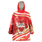 Dolphins Rugby Mascot Wearable Blanket Hoodie Fierce Athlete Graphic in Sports Style