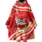 Dolphins Rugby Mascot Wearable Blanket Hoodie Fierce Athlete Graphic in Sports Style
