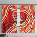 Dolphins Rugby Mascot Window Curtain Fierce Athlete Graphic in Sports Style