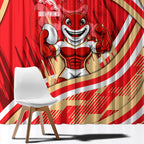 Dolphins Rugby Mascot Window Curtain Fierce Athlete Graphic in Sports Style