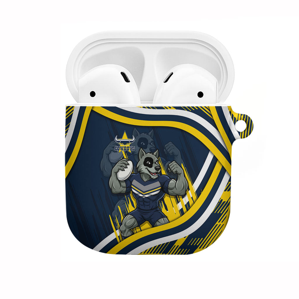 Cowboys Rugby Mascot AirPods Case Fierce Athlete Graphic in Sports Style