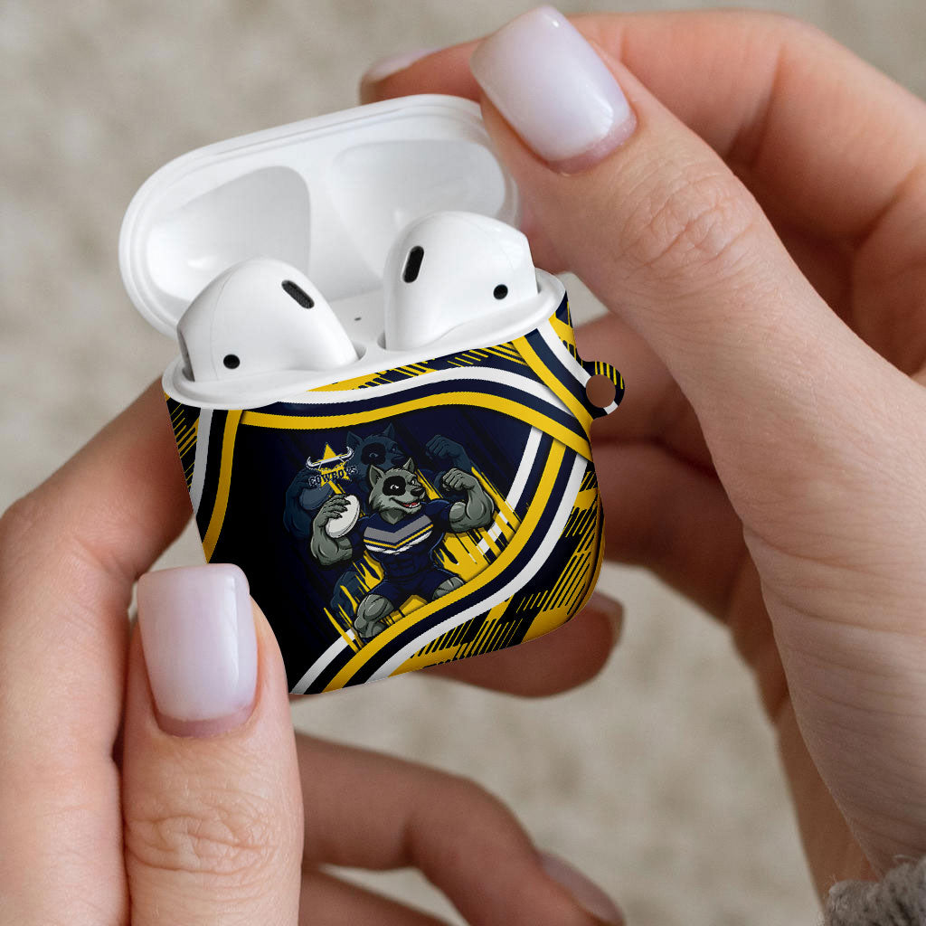 Cowboys Rugby Mascot AirPods Case Fierce Athlete Graphic in Sports Style