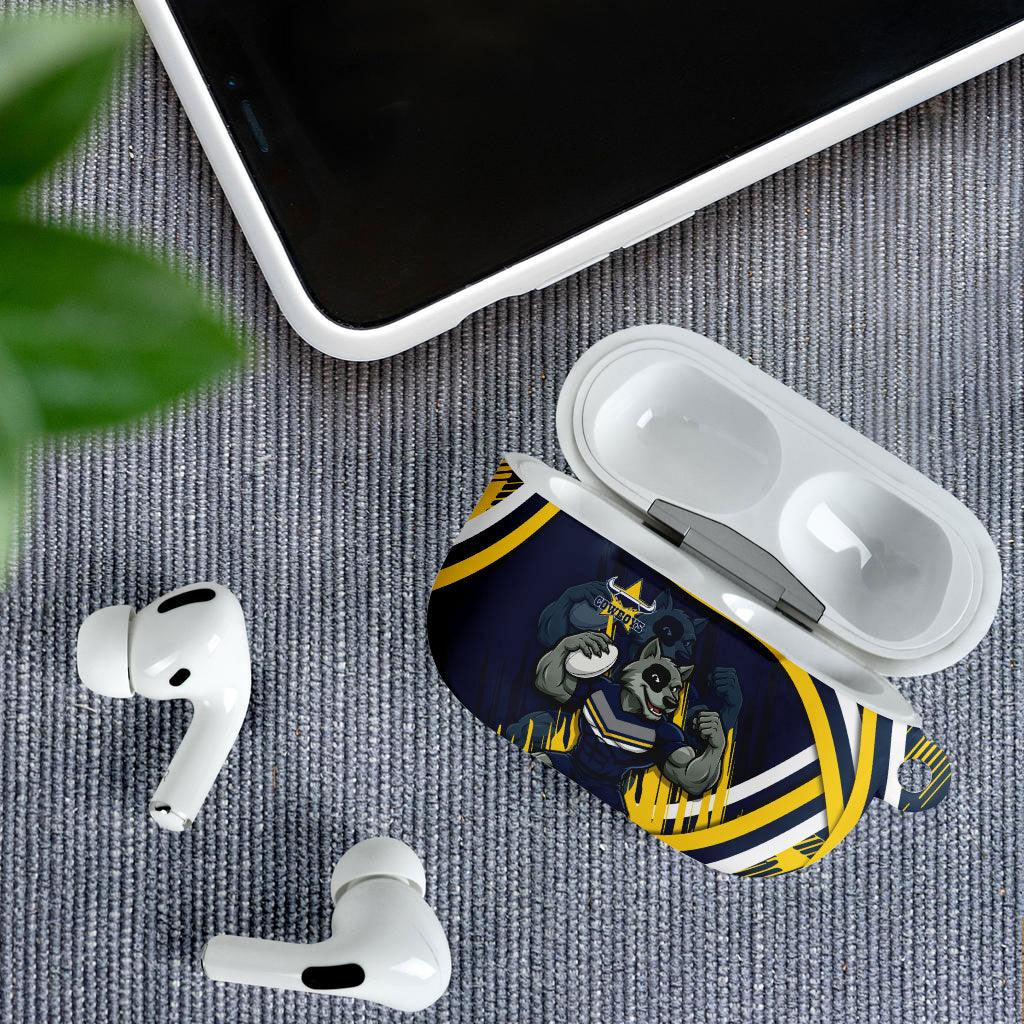 Cowboys Rugby Mascot AirPods Case Fierce Athlete Graphic in Sports Style