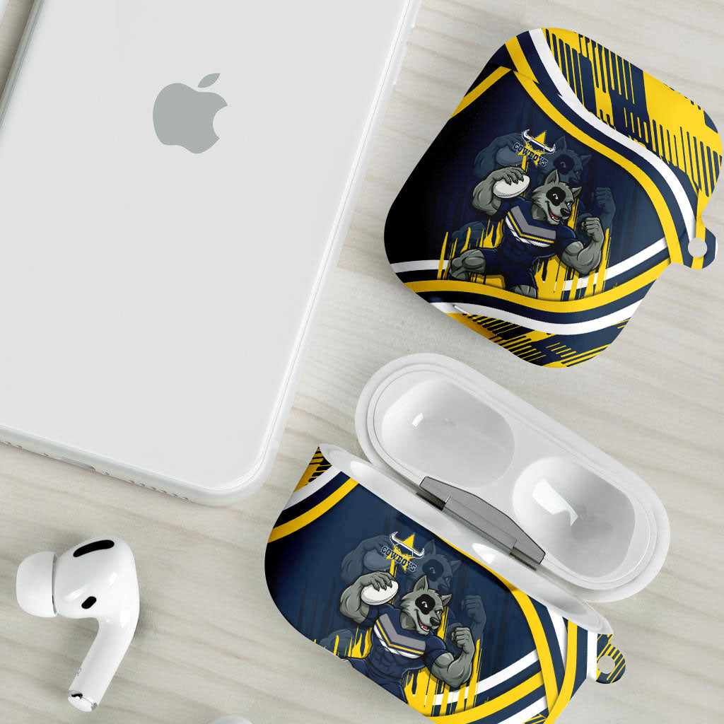 Cowboys Rugby Mascot AirPods Case Fierce Athlete Graphic in Sports Style