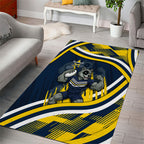 Cowboys Rugby Mascot Area Rug Fierce Athlete Graphic in Sports Style