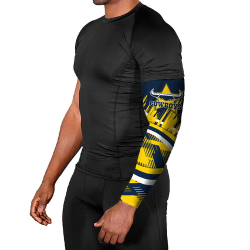 Cowboys Rugby Mascot Arm Sleeves Fierce Athlete Graphic in Sports Style