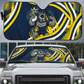 Cowboys Rugby Mascot Auto Sun Shade Fierce Athlete Graphic in Sports Style