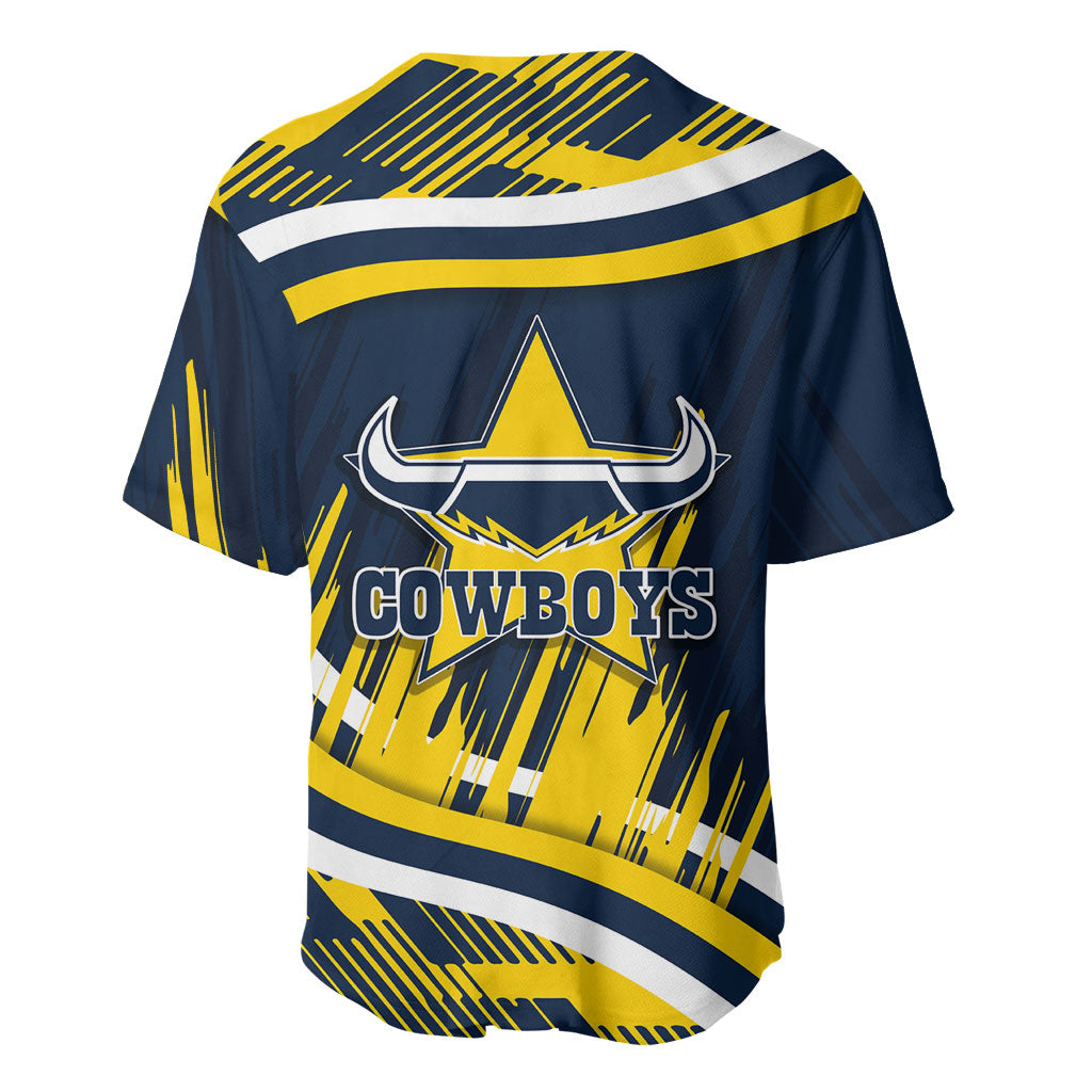Cowboys Rugby Mascot Baseball Jersey Fierce Athlete Graphic in Sports Style