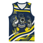 Cowboys Rugby Mascot Basketball Jersey Fierce Athlete Graphic in Sports Style