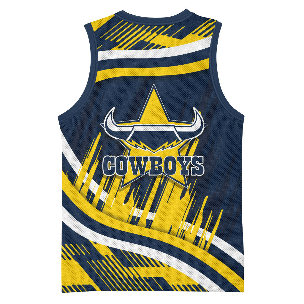 Cowboys Rugby Mascot Basketball Jersey Fierce Athlete Graphic in Sports Style