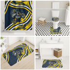 Cowboys Rugby Mascot Bathroom Set Fierce Athlete Graphic in Sports Style