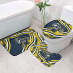 Cowboys Rugby Mascot Bathroom Set Fierce Athlete Graphic in Sports Style