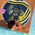 Cowboys Rugby Mascot Beach Blanket Fierce Athlete Graphic in Sports Style