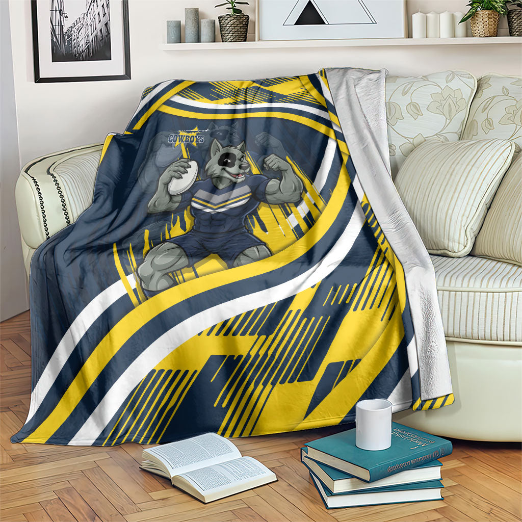Cowboys Rugby Mascot Blanket Fierce Athlete Graphic in Sports Style