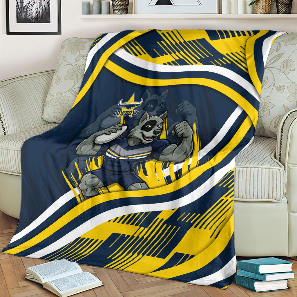 Cowboys Rugby Mascot Blanket Fierce Athlete Graphic in Sports Style