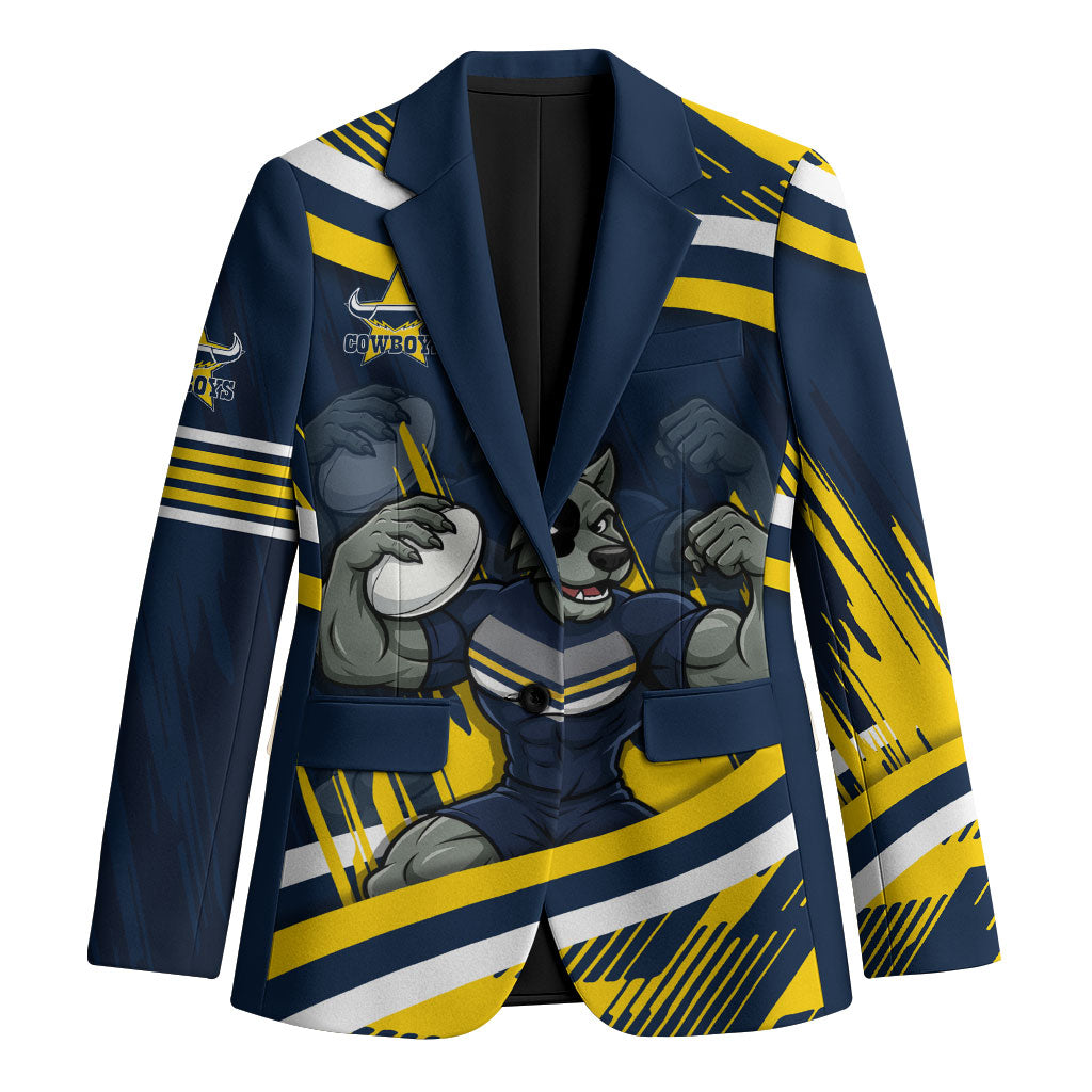 Cowboys Rugby Mascot Blazer Fierce Athlete Graphic in Sports Style