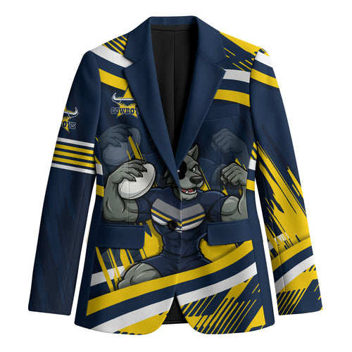 Cowboys Rugby Mascot Blazer Fierce Athlete Graphic in Sports Style