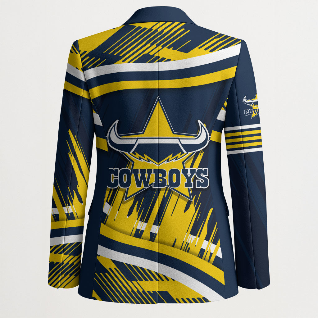 Cowboys Rugby Mascot Blazer Fierce Athlete Graphic in Sports Style