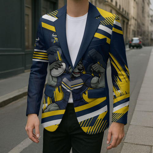 Cowboys Rugby Mascot Blazer Fierce Athlete Graphic in Sports Style