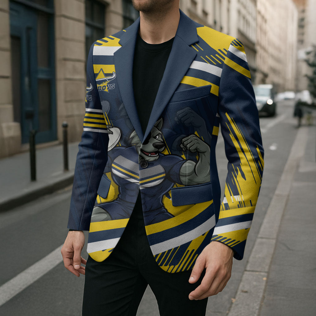 Cowboys Rugby Mascot Blazer Fierce Athlete Graphic in Sports Style