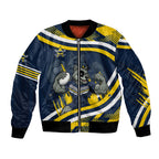 Cowboys Rugby Mascot Bomber Jacket Fierce Athlete Graphic in Sports Style