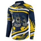 Cowboys Rugby Mascot Button Sweatshirt Fierce Athlete Graphic in Sports Style