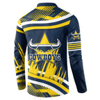 Cowboys Rugby Mascot Button Sweatshirt Fierce Athlete Graphic in Sports Style