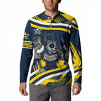 Cowboys Rugby Mascot Button Sweatshirt Fierce Athlete Graphic in Sports Style