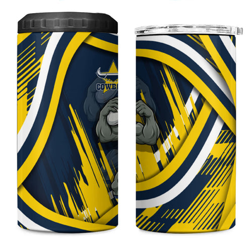 Cowboys Rugby Mascot 4 in 1 Can Cooler Tumbler Fierce Athlete Graphic in Sports Style