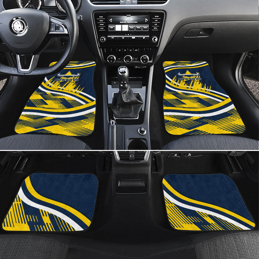 Cowboys Rugby Mascot Car Mats Fierce Athlete Graphic in Sports Style