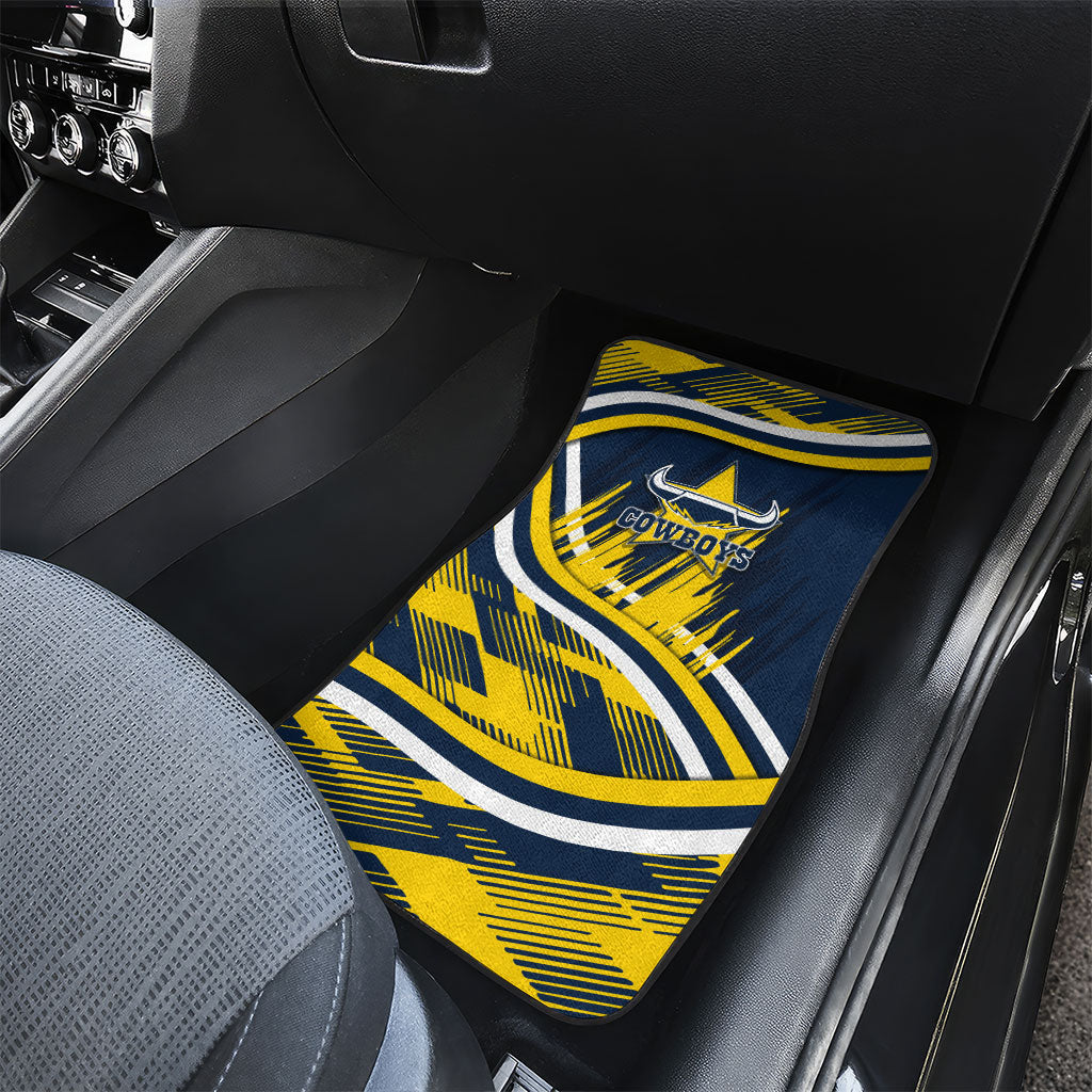 Cowboys Rugby Mascot Car Mats Fierce Athlete Graphic in Sports Style