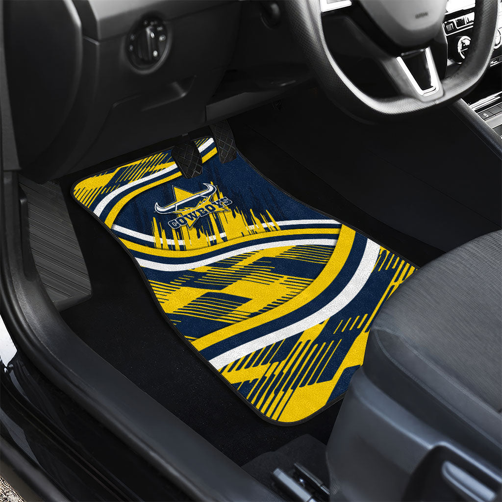 Cowboys Rugby Mascot Car Mats Fierce Athlete Graphic in Sports Style