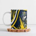 Cowboys Rugby Mascot Ceramic Mug Fierce Athlete Graphic in Sports Style