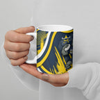 Cowboys Rugby Mascot Ceramic Mug Fierce Athlete Graphic in Sports Style