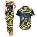 Cowboys Rugby Mascot Couples Matching Tank Maxi Dress and Hawaiian Shirt Fierce Athlete Graphic in Sports Style