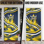 Cowboys Rugby Mascot Door Cover Fierce Athlete Graphic in Sports Style