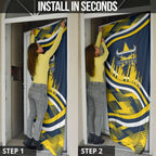 Cowboys Rugby Mascot Door Cover Fierce Athlete Graphic in Sports Style