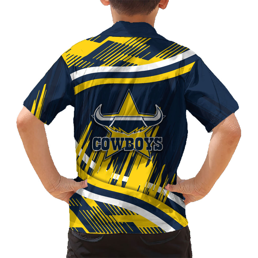 Cowboys Rugby Mascot Family Matching Off Shoulder Maxi Dress and Hawaiian Shirt Fierce Athlete Graphic in Sports Style