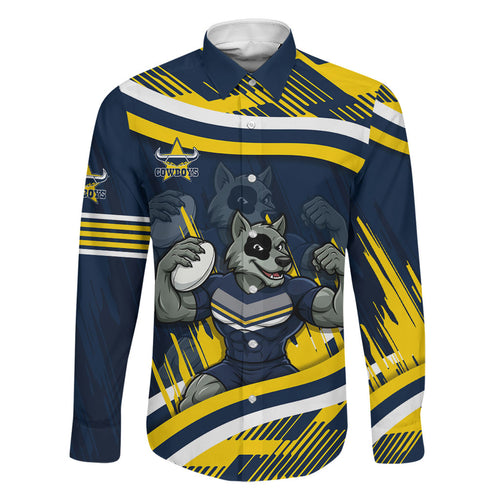 Cowboys Rugby Mascot Family Matching Summer Maxi Dress and Hawaiian Shirt Fierce Athlete Graphic in Sports Style