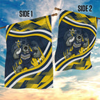 Cowboys Rugby Mascot Garden Flag Fierce Athlete Graphic in Sports Style
