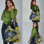 Cowboys Rugby Mascot Grocery Bag Fierce Athlete Graphic in Sports Style
