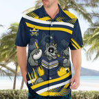 Cowboys Rugby Mascot Hawaiian Shirt Fierce Athlete Graphic in Sports Style