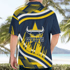 Cowboys Rugby Mascot Hawaiian Shirt Fierce Athlete Graphic in Sports Style