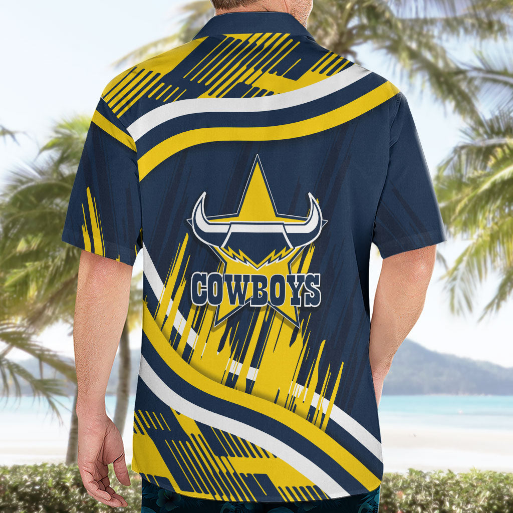 Cowboys Rugby Mascot Hawaiian Shirt Fierce Athlete Graphic in Sports Style