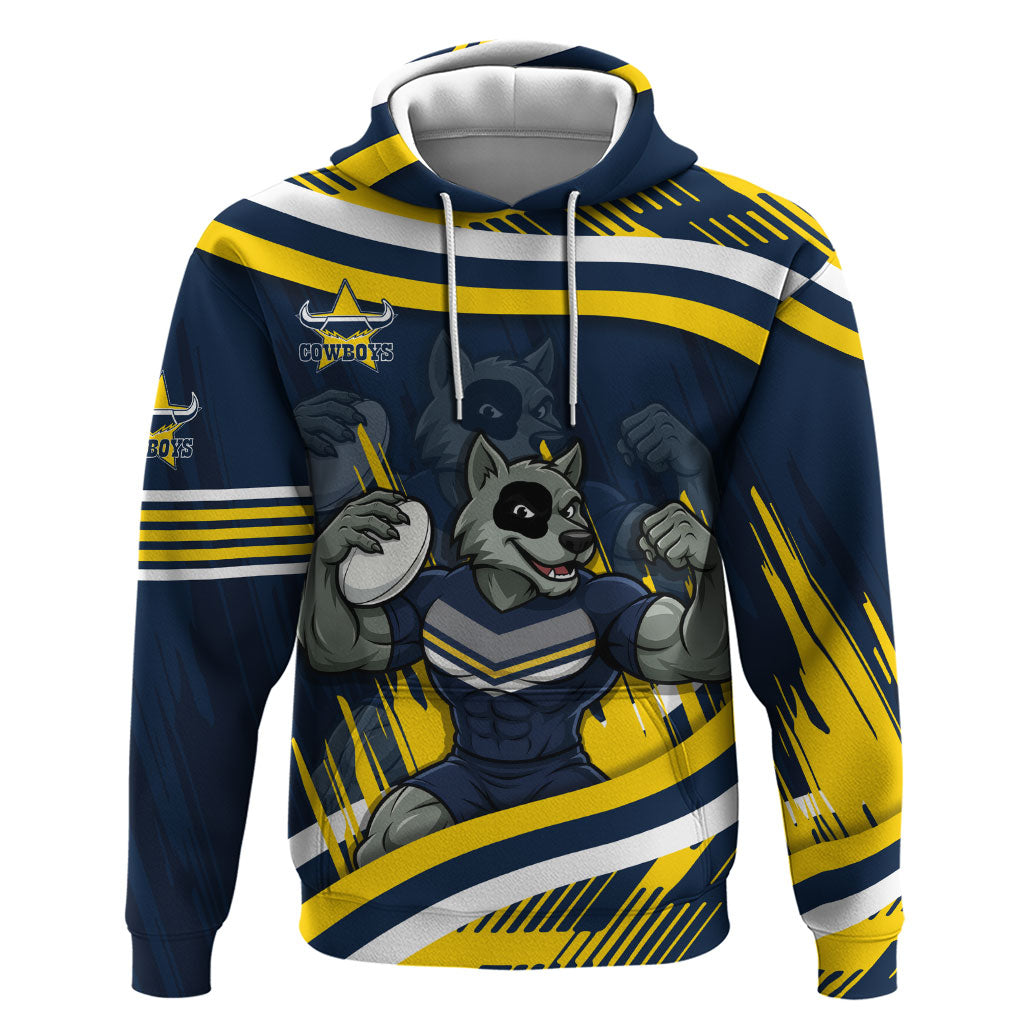 Cowboys Rugby Mascot Hoodie Fierce Athlete Graphic in Sports Style