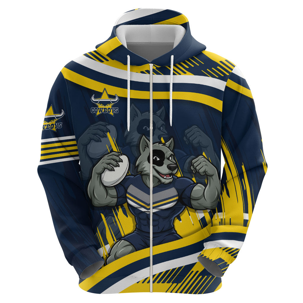 Cowboys Rugby Mascot Hoodie Fierce Athlete Graphic in Sports Style