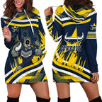 Cowboys Rugby Mascot Hoodie Dress Fierce Athlete Graphic in Sports Style