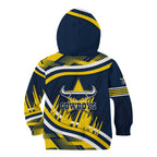 Cowboys Rugby Mascot Kid Hoodie Fierce Athlete Graphic in Sports Style
